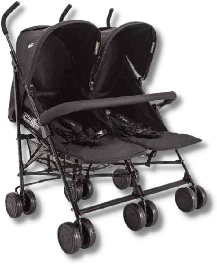 Carrinho de Bebê para Gêmeos: Escolhendo o Melhor Modelo para Suas Necessidades 16 Carrinho de Bebe Duplo Youme II Preto Kiddo