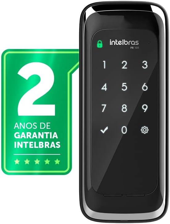 Tecnologia para o lar: Soluções em automação residencial, segurança e inovação em eletrodomésticos 4 Fechadura Digital de Sobrepor Touch Screen FR 101 Preto Intelbras