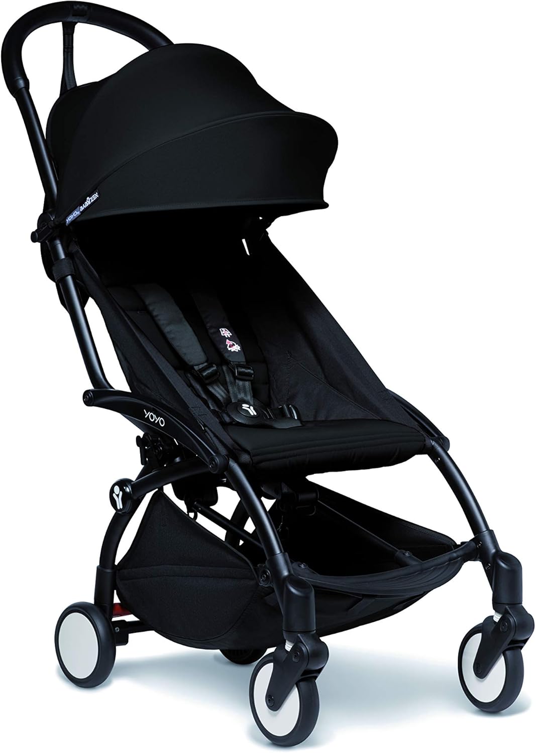 BABYZEN YOYO2 Carrinho de Bebe Yoyo2 Leve e Compacto Estrutura Preta Assento e Capota Preta Suporta ate 22kg